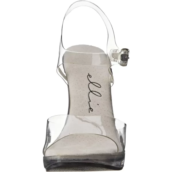 Ellie Shoes Women's 502 Brook Clear Dress Sandal
