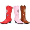 imageEllie Shoes Big Kids Country Cowgirl Boots  Rodeo Costume Shoes Red Large