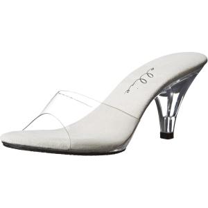 imageEllie Shoes Womens Vanity Stage Heels  PeepToe 3 Inch MuleClear