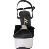 imageEllie Shoes Womens 609CHROME Platform SandalBlack Silver
