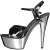 imageEllie Shoes Womens 609CHROME Platform SandalBlack Silver