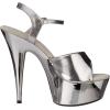 imageEllie Shoes Womens 609CHROME Platform SandalSilver