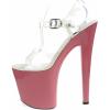 imageEllie Shoes Womens 821Brook 8 Inch Stiletto Platform Sandals Clear Pink 8