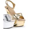 imageEllie Shoes Womens 609CHROME Platform SandalBlack WSilver