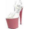 imageEllie Shoes Womens 821Brook 8 Inch Stiletto Platform Sandals Clear Pink 8