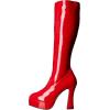 imageEllie Womens Chacha Boots  5Inch Platform Go Go BootsRed