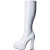 imageEllie Womens Chacha Boots  5Inch Platform Go Go BootsWhite