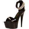 imageEllie Womens 609Haven Peeptoe Stiletto Platform SandalsBlack