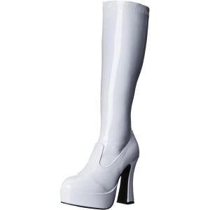 imageEllie Womens Chacha Boots  5Inch Platform Go Go BootsWhite