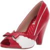 imageBettie Page Womens 403Margie Peep Toe PumpRed