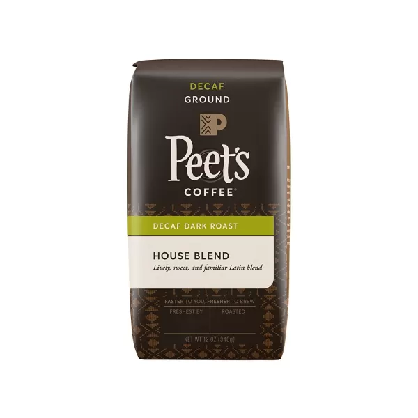 Peet's Coffee, Dark Roast Decaffeinated Ground Coffee - Decaf Major Dickason's Blend 10.5 Ounce Bag