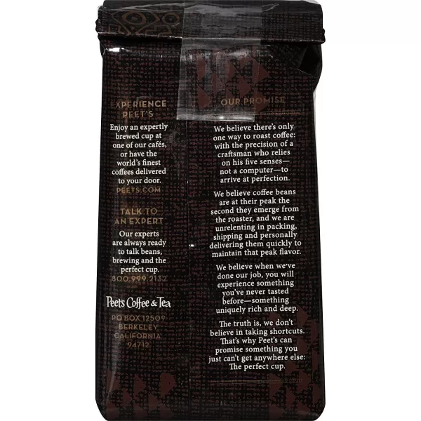 Peet's Coffee, Dark Roast Decaffeinated Ground Coffee - Decaf Major Dickason's Blend 10.5 Ounce Bag
