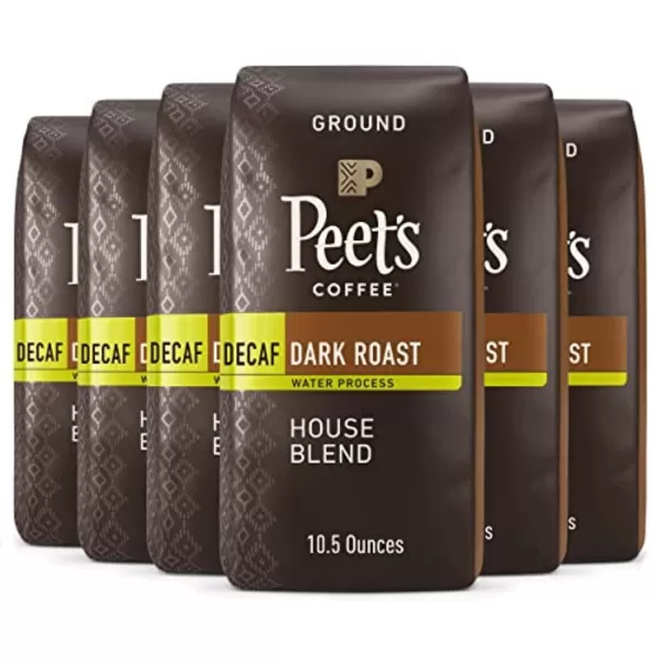 Peet's Coffee, Dark Roast Decaffeinated Ground Coffee - Decaf Major Dickason's Blend 10.5 Ounce Bag