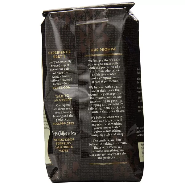 Peet's Coffee, Dark Roast Decaffeinated Ground Coffee - Decaf Major Dickason's Blend 10.5 Ounce Bag