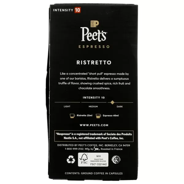 Peet's Coffee, Dark Roast Espresso Capsules, Caramel 100 Count 
