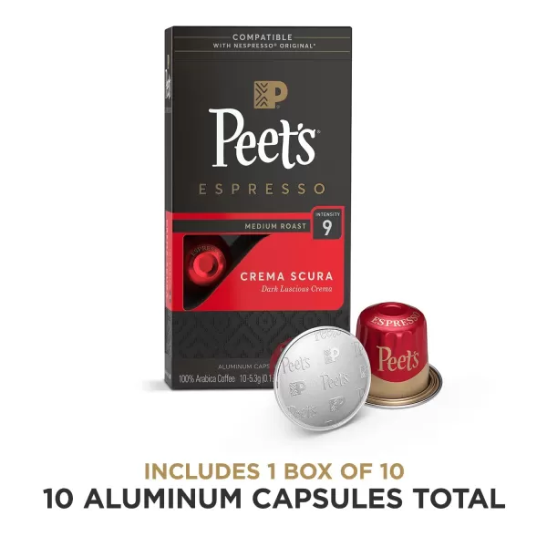 Peet's Coffee, Dark Roast Espresso Capsules, Caramel 100 Count )