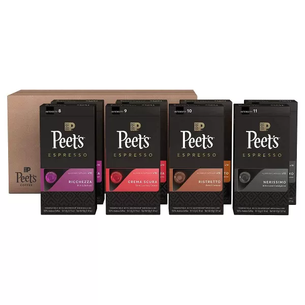 Peet's Coffee, Dark Roast Espresso Capsules, Caramel 100 Count 