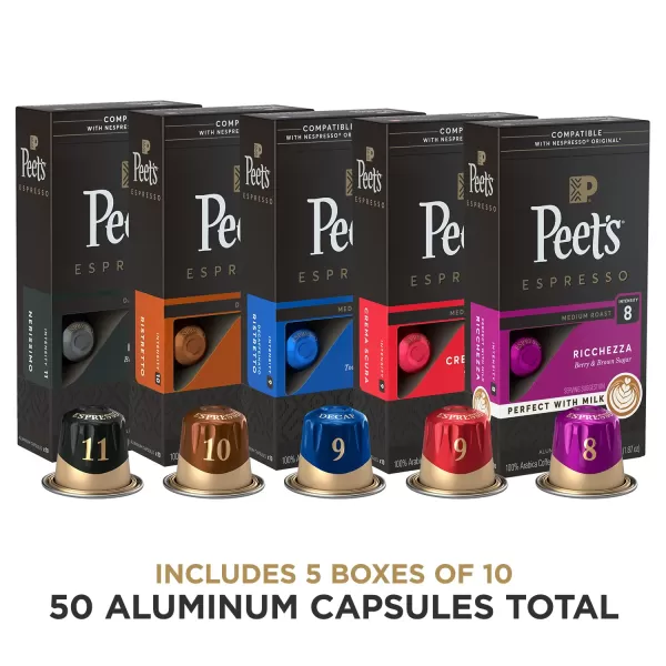 Peet's Coffee, Dark Roast Espresso Capsules, Caramel 100 Count 