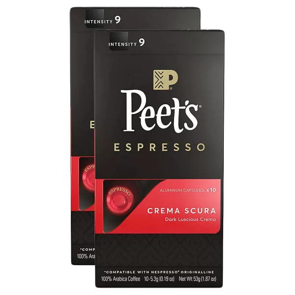 Peet's Coffee, Dark Roast Espresso Capsules, Caramel 100 Count 