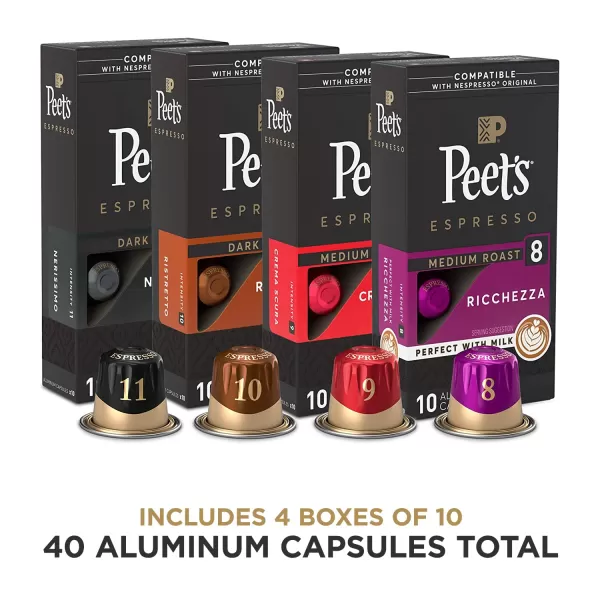 Peet's Coffee, Dark Roast Espresso Capsules, Caramel 100 Count 