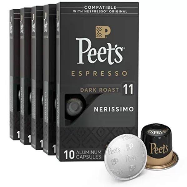 Peet's Coffee, Dark Roast Espresso Capsules, Caramel 100 Count )