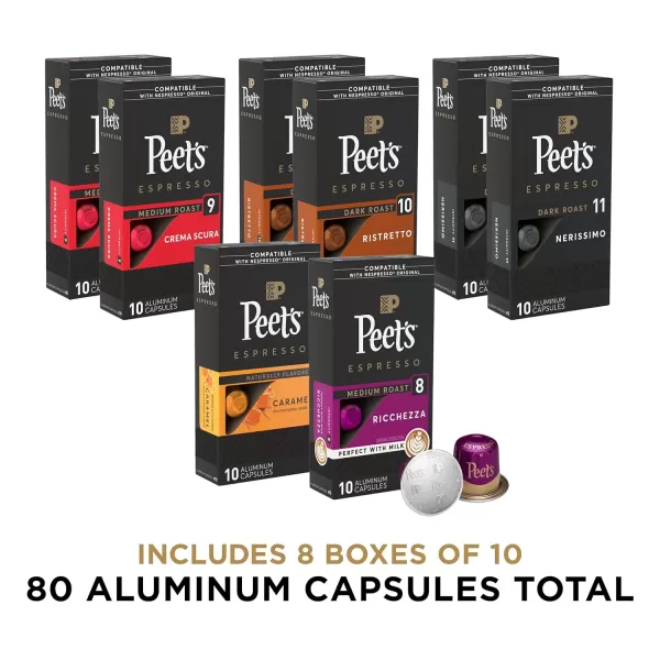 Peet's Coffee, Dark Roast Espresso Capsules, Caramel 100 Count 