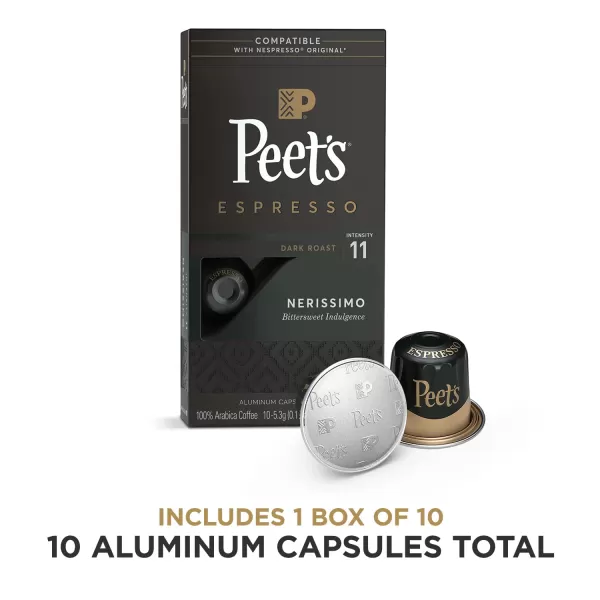 Peet's Coffee, Dark Roast Espresso Capsules, Caramel 100 Count )