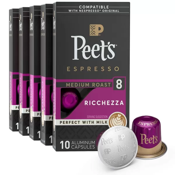 Peet's Coffee, Dark Roast Espresso Capsules, Caramel 100 Count )