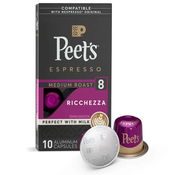Peet's Coffee, Dark Roast Espresso Capsules, Caramel 100 Count )