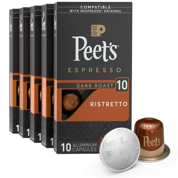 Peet's Coffee, Dark Roast Espresso Capsules, Caramel 100 Count )