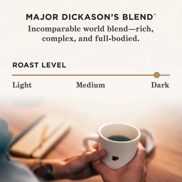 Peet's Coffee, Dark Roast Ground Coffee - Major Dickason's Blend 18 Ounce Bag