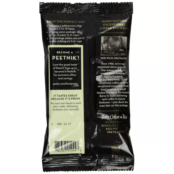 Peet's Coffee, Dark Roast Ground Coffee - Major Dickason's Blend 18 Ounce Bag