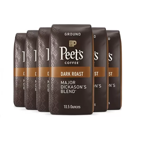 Peet's Coffee, Dark Roast Ground Coffee - Major Dickason's Blend 18 Ounce Bag