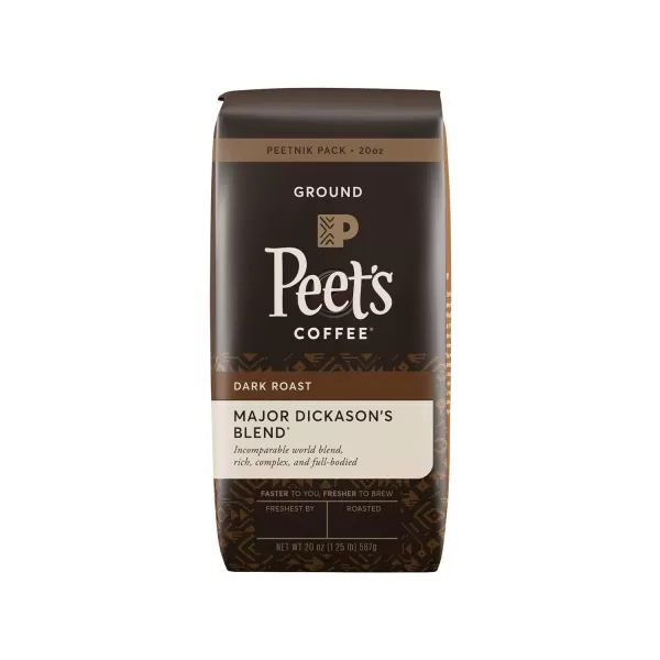 Peet's Coffee, Dark Roast Ground Coffee - Major Dickason's Blend 18 Ounce Bag