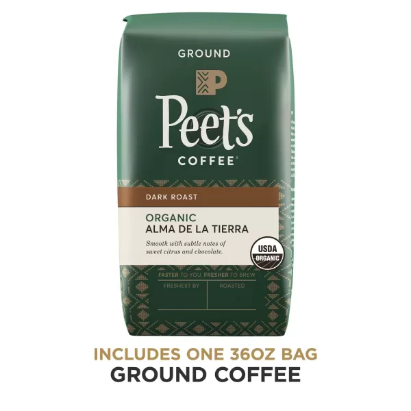 Peet's Coffee, Dark Roast Ground Coffee - Organic French Roast 18 Ounce Bag, USDA Organic