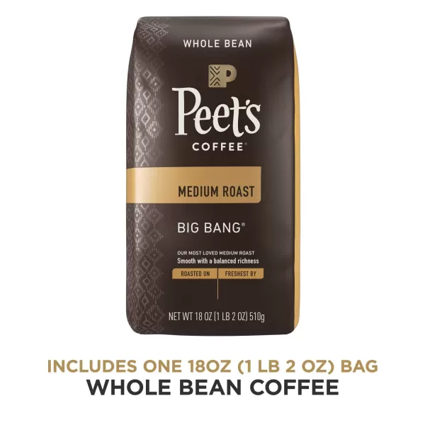 Peet's Coffee, Dark Roast Whole Bean Coffee - Major Dickason's Blend 18 Ounce Bag
