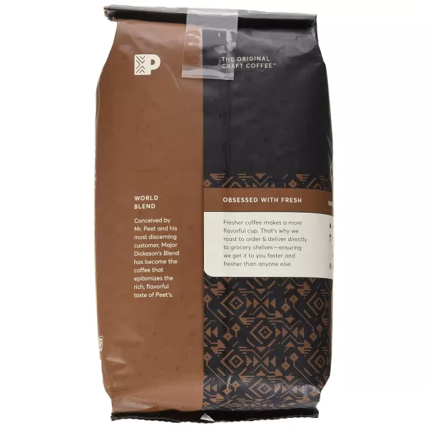 Peet's Coffee, Dark Roast Whole Bean Coffee - Major Dickason's Blend 18 Ounce Bag