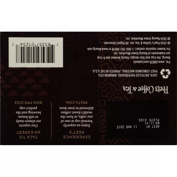 Peet's Coffee, Flavored Coffee K-Cup Pods for Keurig Brewers - Peppermint Mocha, 60 count , Light Roast