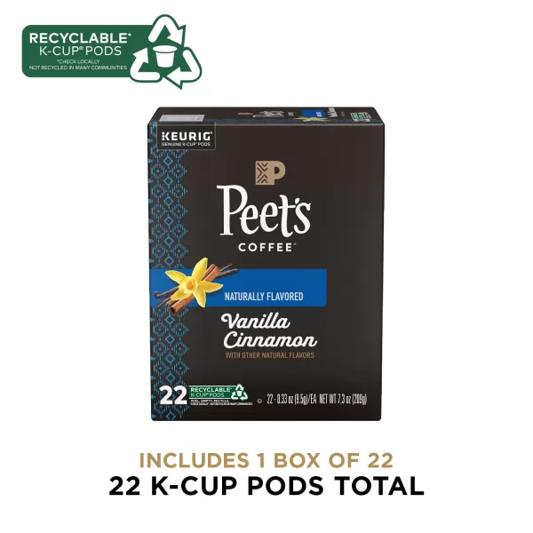 Peet's Coffee Flavored K-Cup Pods, Hazelnut Mocha  Single Serve Pods Compatible with Keurig Brewers
