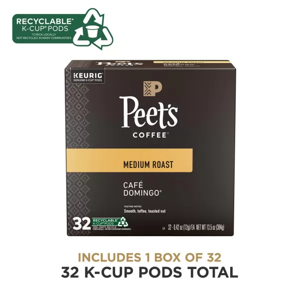 Peet's Coffee Flavored K-Cup Pods, Hazelnut Mocha  Single Serve Pods Compatible with Keurig Brewers