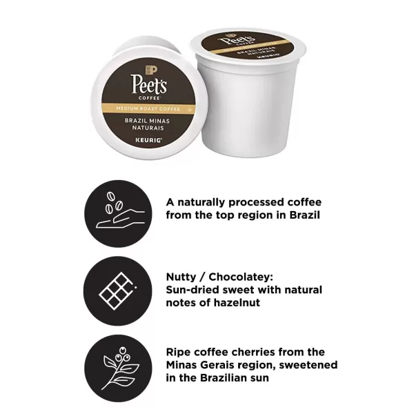 Peet's Coffee Flavored K-Cup Pods, Hazelnut Mocha  Single Serve Pods Compatible with Keurig Brewers