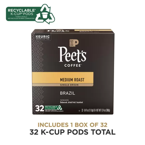 Peet's Coffee Flavored K-Cup Pods, Hazelnut Mocha  Single Serve Pods Compatible with Keurig Brewers