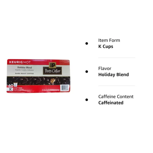 Peet's Coffee Flavored K-Cup Pods, Hazelnut Mocha  Single Serve Pods Compatible with Keurig Brewers