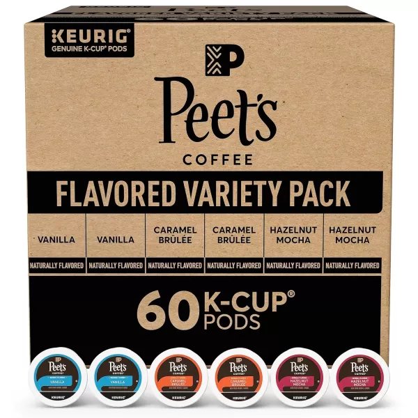 Peet's Coffee Flavored K-Cup Pods, Hazelnut Mocha  Single Serve Pods Compatible with Keurig Brewers