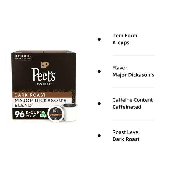 Peet's Coffee Flavored K-Cup Pods, Hazelnut Mocha  Single Serve Pods Compatible with Keurig Brewers