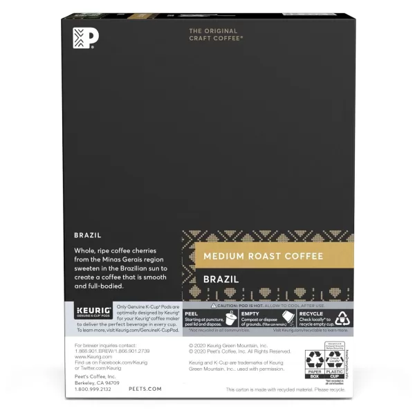 Peet's Coffee Flavored K-Cup Pods, Hazelnut Mocha  Single Serve Pods Compatible with Keurig Brewers