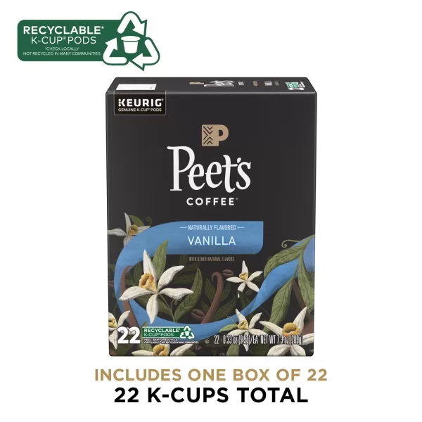 Peet's Coffee Flavored K-Cup Pods, Hazelnut Mocha  Single Serve Pods Compatible with Keurig Brewers