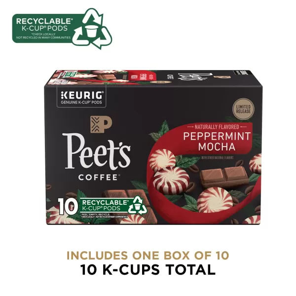 Peet's Coffee Flavored K-Cup Pods, Hazelnut Mocha  Single Serve Pods Compatible with Keurig Brewers