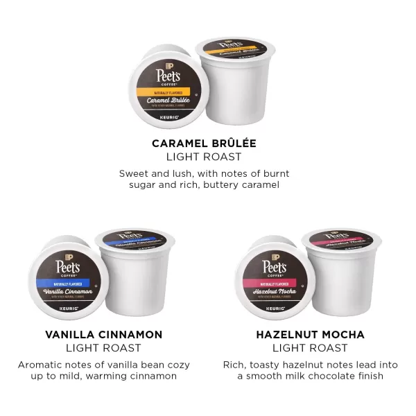 Peet's Coffee Flavored K-Cup Pods, Hazelnut Mocha  Single Serve Pods Compatible with Keurig Brewers