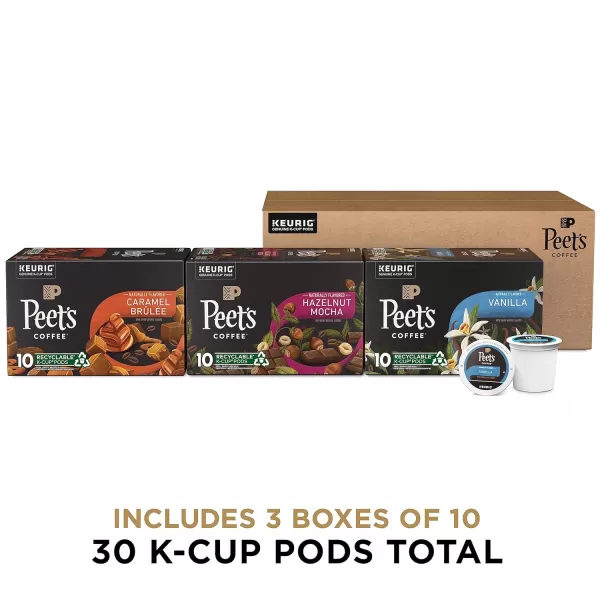 Peet's Coffee Flavored K-Cup Pods, Hazelnut Mocha  Single Serve Pods Compatible with Keurig Brewers